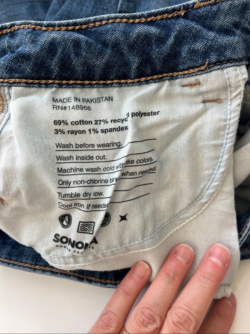 SONOMA High Waisted Skinny Blue Denim Jeans - Picture 4 of 4